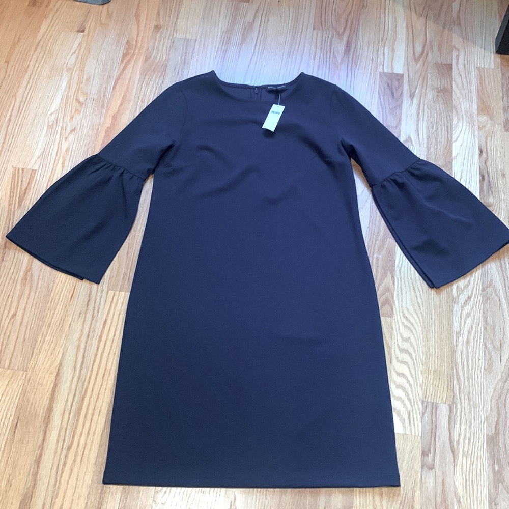 NWT - Banana Republic Factory navy blue long bell sleeve dress size small